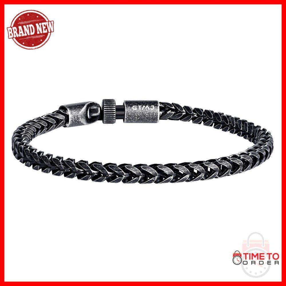 Men's Stainless Steel Bracelet, 8 Inch, Franco Chain, Lobster Clasp
